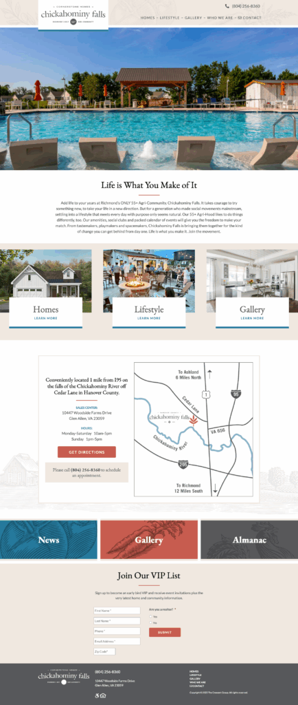 chickahominyfalls.com screenshot