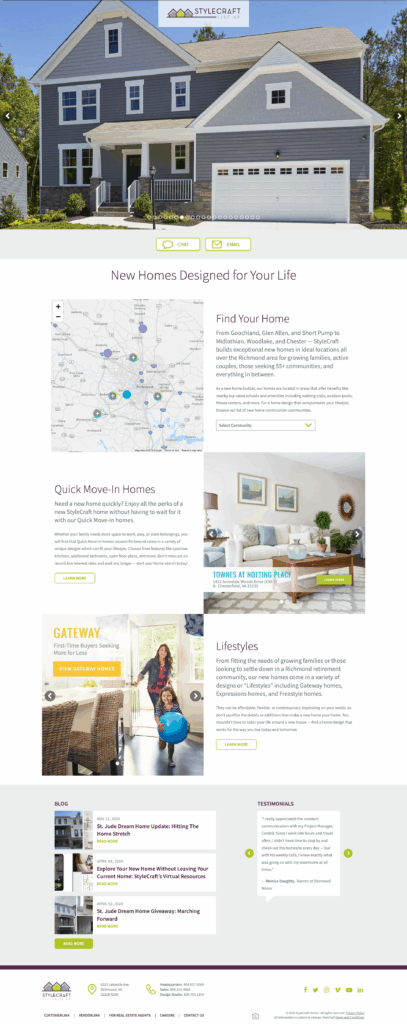 stylecrafthomes.com screenshot